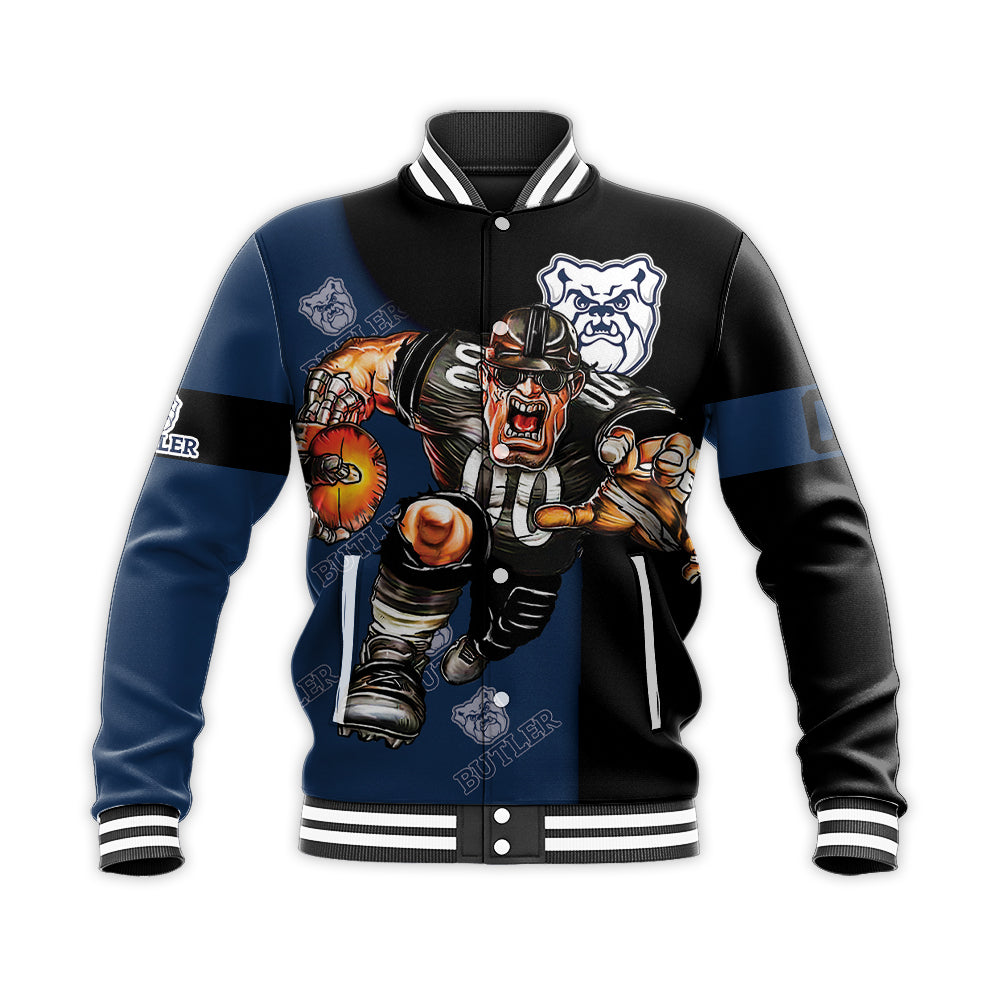 butler bulldogs baseball jacket button up zipper hooded all over print football go on gift for fans ncaa ujxv1