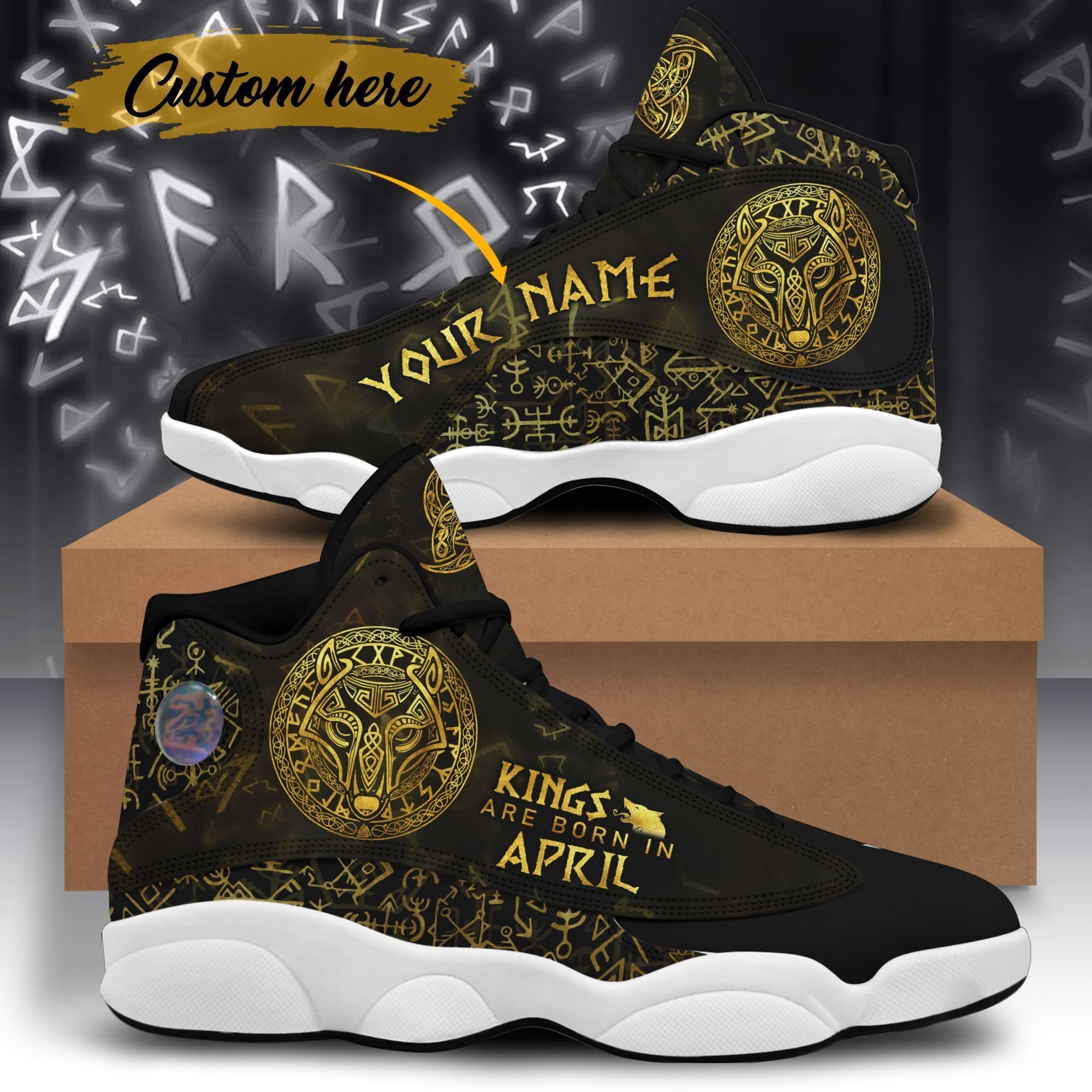 buy april king jordan13 viking thm 227 aj13 sneaker air jd13 sneakers personalized shoes design8281k