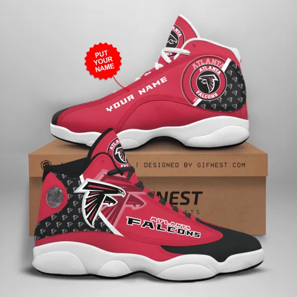 buy atlanta falcons mens air jd13 custom name personalized shoes newcreation jd13x2xrx