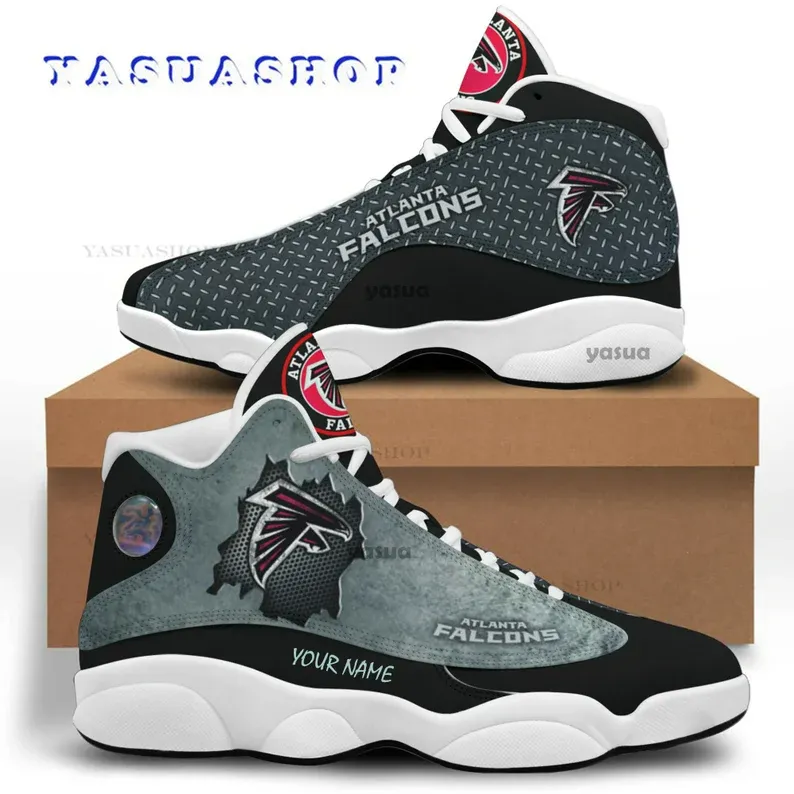 buy atlanta falcons personalized air jd13 sneaker shoes falcons nfl shoes custom your name nfl shoes custom shoes athletic run casual shoesldwwj