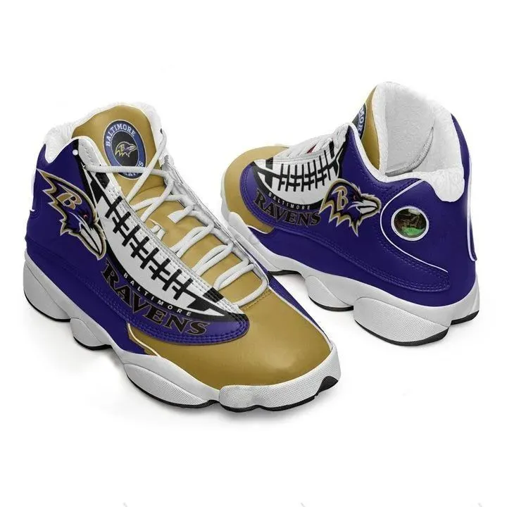 buy baltimore ravens football air jd sneaker13 shoes sport sneakers air jd13 sneakers personalized shoes designfkmfk