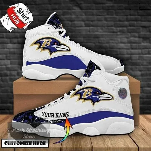 buy baltimore ravens football air jd13 sneakers personalized shoes for fanajmfi