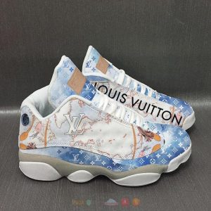 buy best louis vuitton white blue aj13 shoes lv sneakers gifts for men women htur5l4