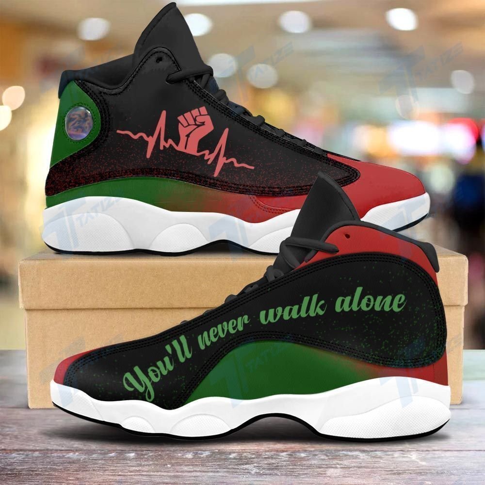 buy black hand youll never walk alone aj13 sneakers shoes sportvj4aq