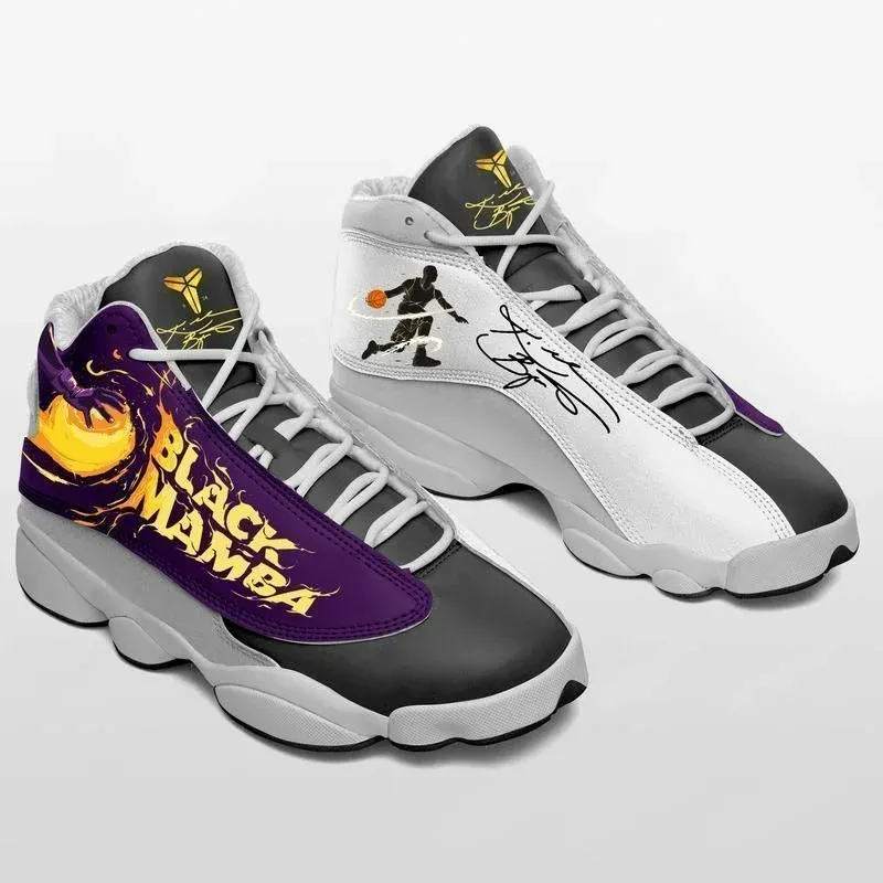 buy black mamba aj13 shoes kobe bryant los angeles lakers nba football teams big logo sneaker 31 gift for lover air jd13 shoes men women size usozto9