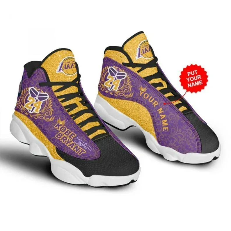 buy custom name kobe bryant los angeles lakers big logo 24 for lover air jd13 shoes men women size usbxptf