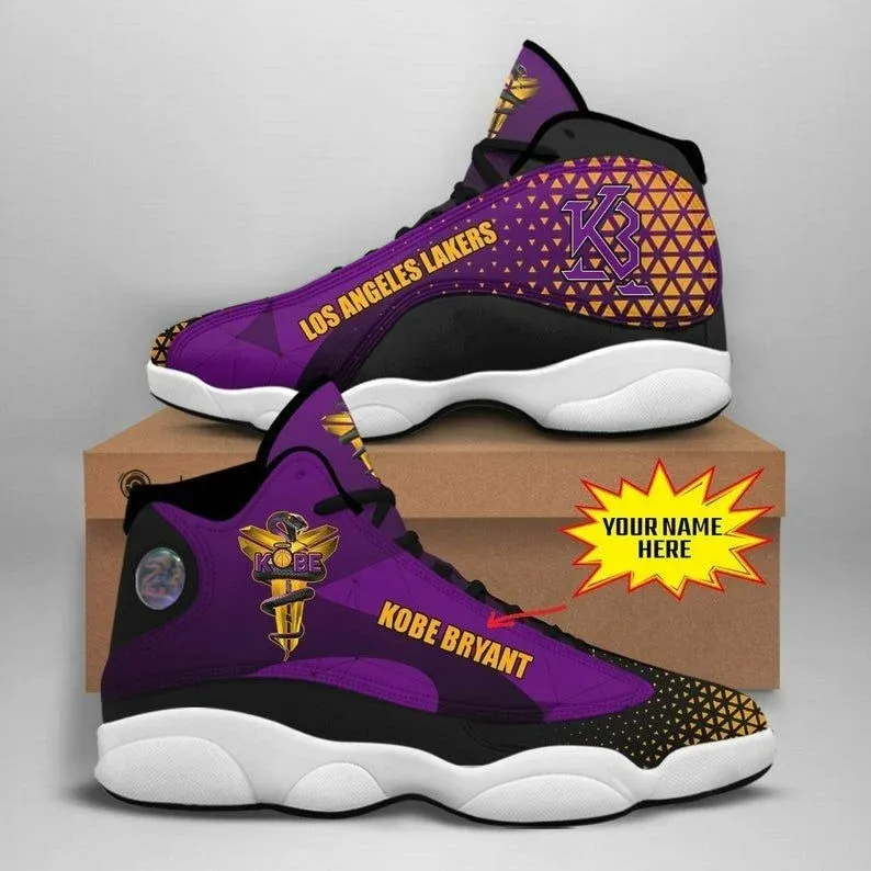 buy custom name kobe bryant los angeles lakers nba teams gift for fan shoes sneaker 2 for lover aj13 shoes men and womenrtc4k