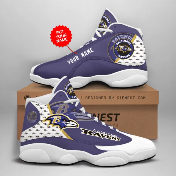 buy customized name baltimore ravens air jd13 personalized shoes newcreation jd130vvxd