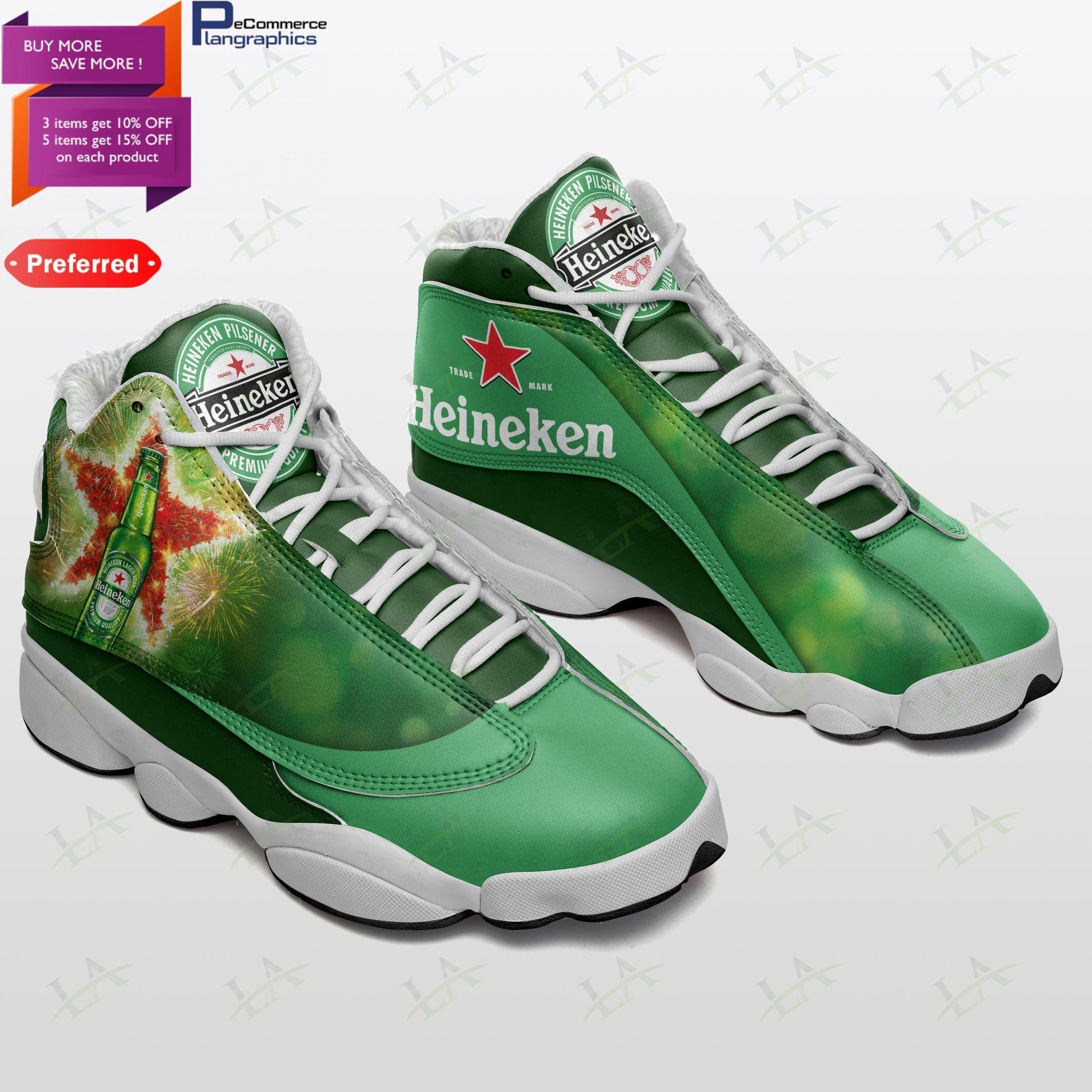 buy heineken air jd13 shoes sneakers aj13 sneaker air jd13 sneakers personalized shoes designolldm