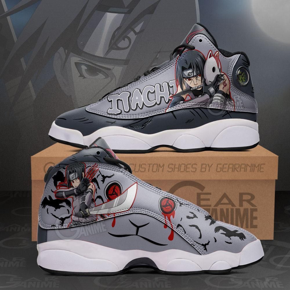 buy itachi anbu aj13 sneakers air jd13 naruto custom anime shoes air jd13 sneakers personalized shoes designpothy