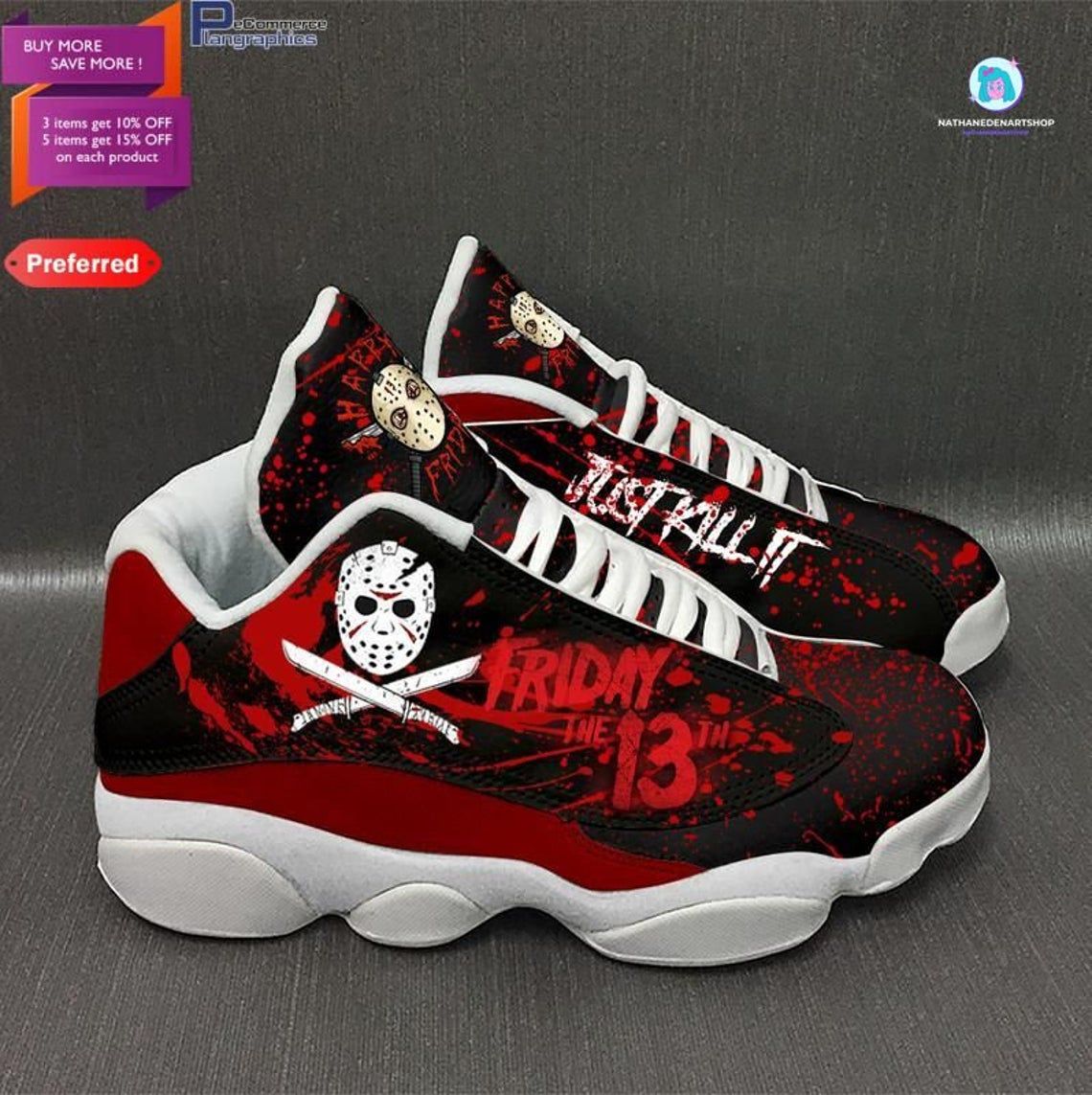 buy jason voorhees halloween aj13 film sneakers sport shoes running shoes top giftsdwp1k