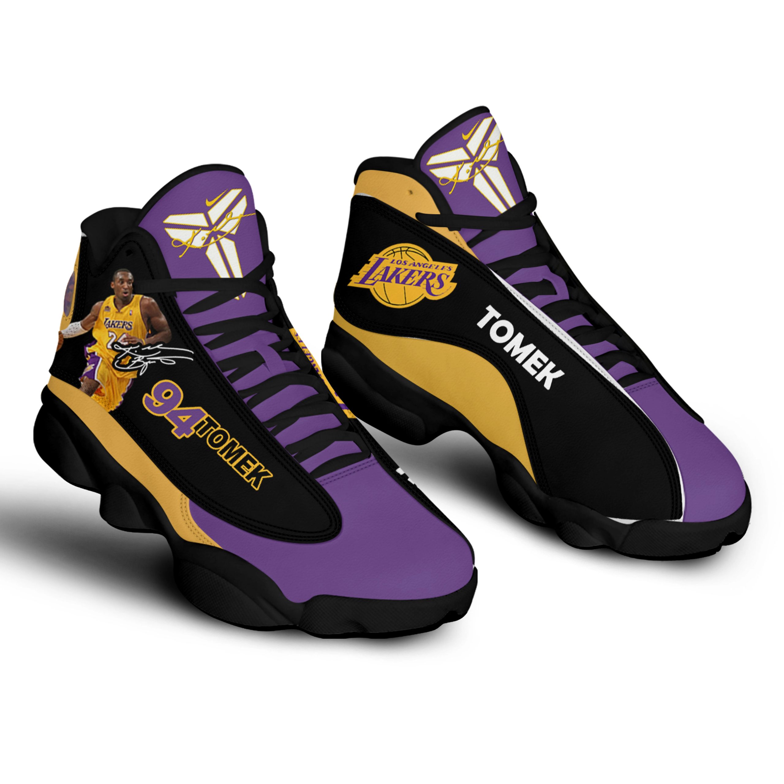 buy kobe bryant custom name personalized aj13 mens momens shoes custom printed streetwear multi colored los angeles lakers shoes 2nwzxp scaled 1