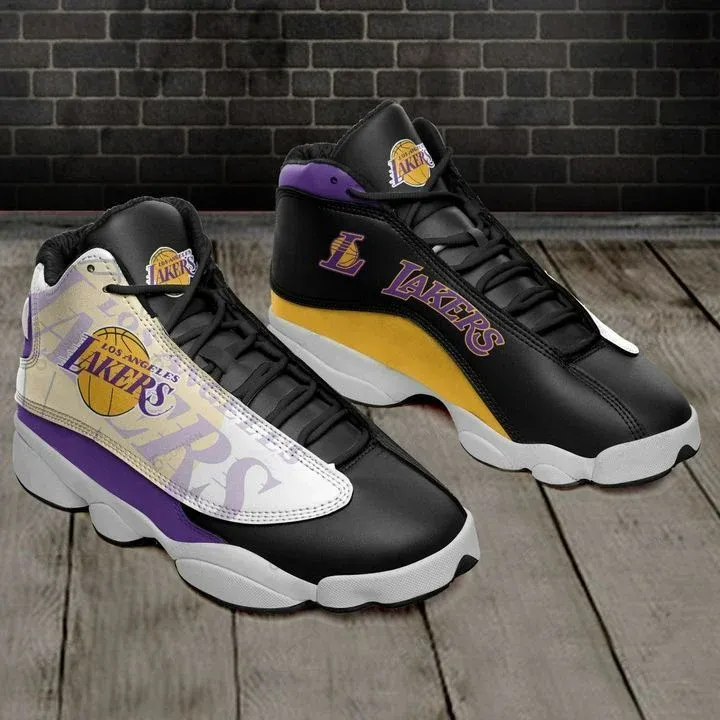 buy los angeles lakers aj13 shoes air jd13 sneakers personalized shoes design7f6hu