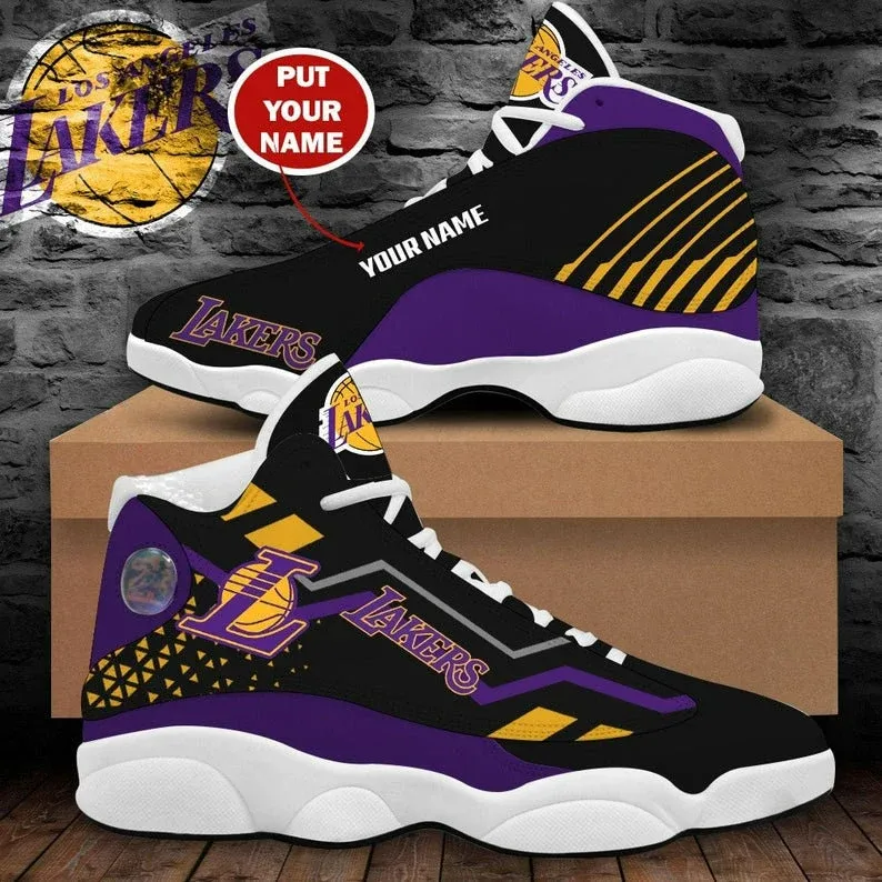 buy los angeles lakers football team 1 sneakers air jd13 shoes white black aj13 shoes5q6wb