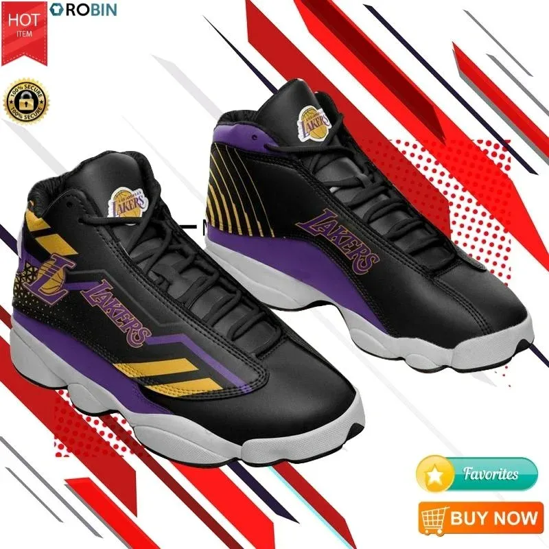 buy los angeles lakers football team sneakers air jd13 shoes white black aj13 shoesbp3ig