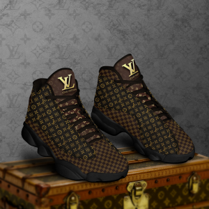 buy louis vuitton brown gold aj13 sneakers shoes hot lv gifts for men women htsh92r