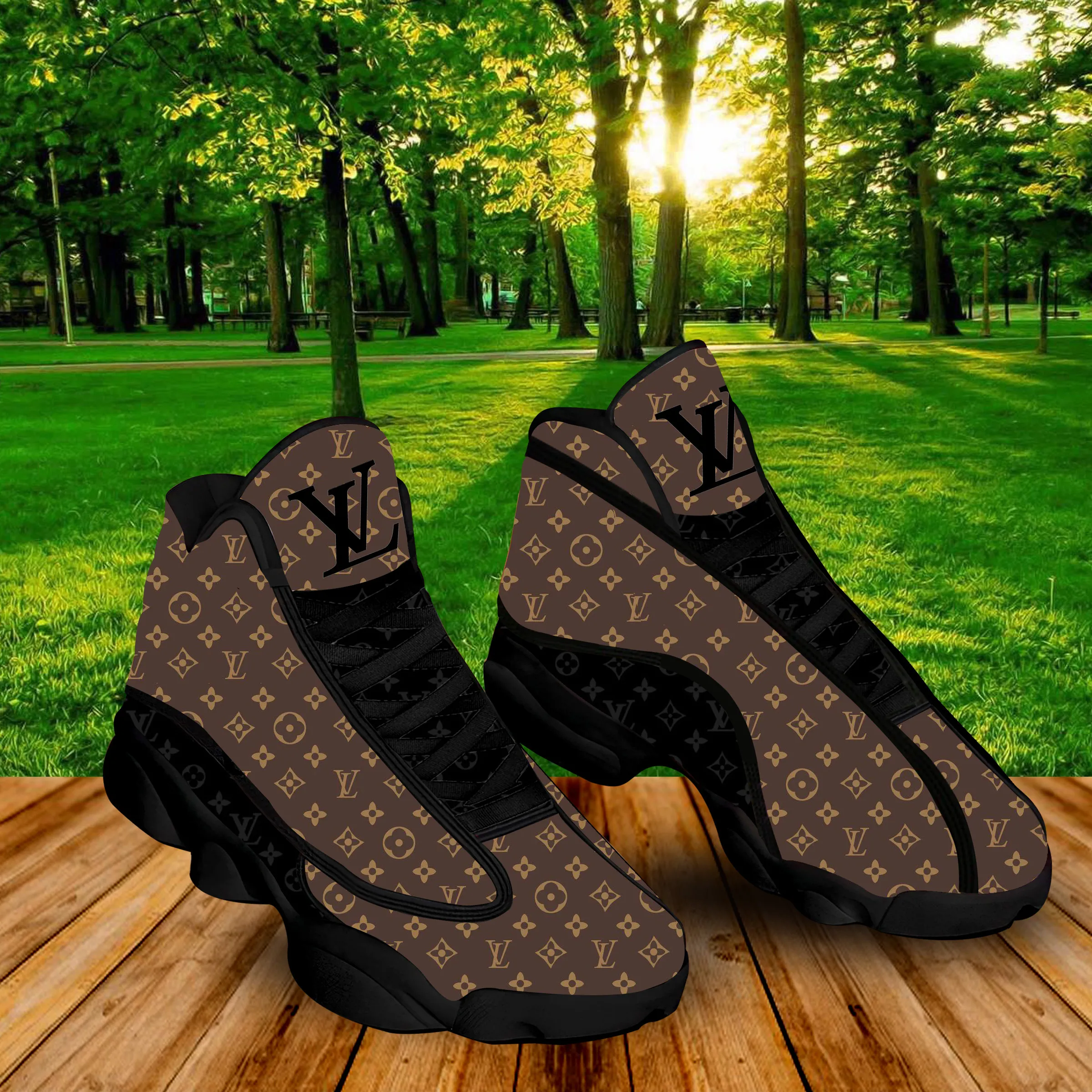 buy louis vuitton louis vuitton brown aj13 sneakers shoes retro gifts for men women ljd13n0veb