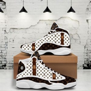 buy louis vuitton monogram brown white lv aj13 sneakers shoes gifts for men women hteec9q