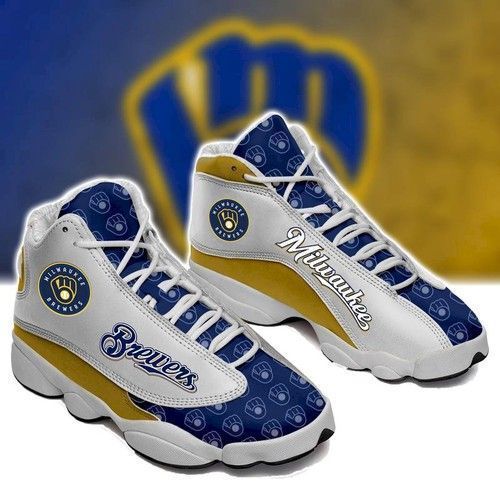 buy milwaukee brewers custom tennis shoes aj13 sneakers sneakers personalized shoes sport sneakerslogsq