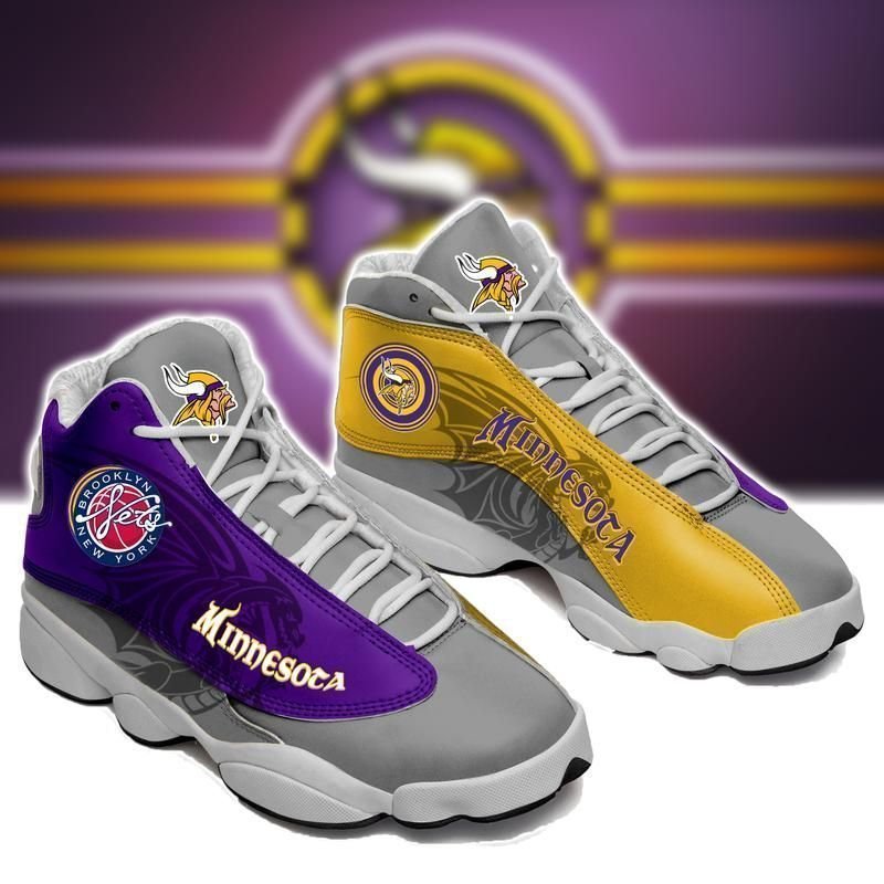 buy minesota vikings shoes form aj13 sneakerslan1 air jd13 sneakers personalized shoes design6wfht