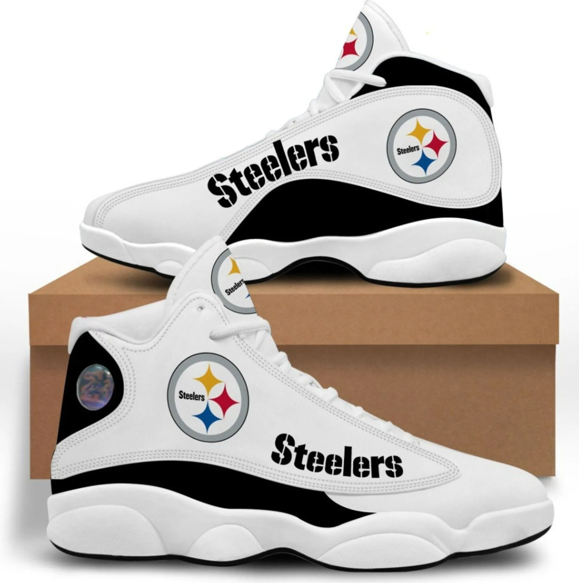 buy nfl pittsburgh steelers aj13 sneakers sport shoes gift for fan sneakers for fan sport menwomen running shoesmxpgo