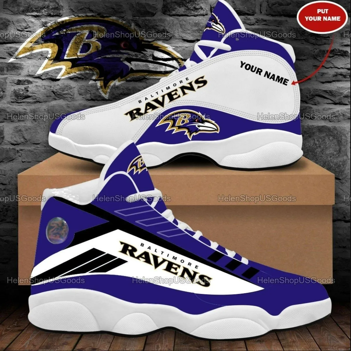 buy personalized baltimore ravens air jd13 shoes newcreation aj13jlvtk