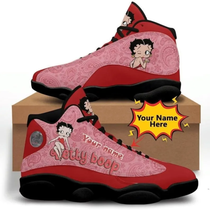 buy personalized betty boop aj13 shoes custom shoe athletic run casual hypebeast shoes betty boop lovers shoe gifts for christmasux20p