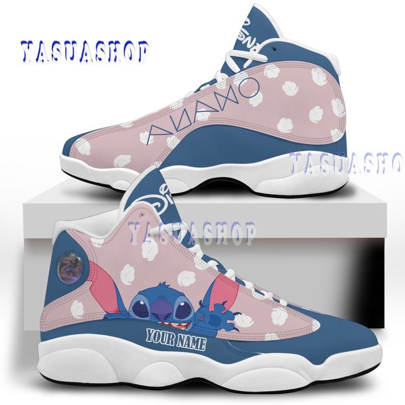 buy personalized custom name ohana lilo and stitch aj13 film sneakers sport shoes running shoes top giftsn30xa