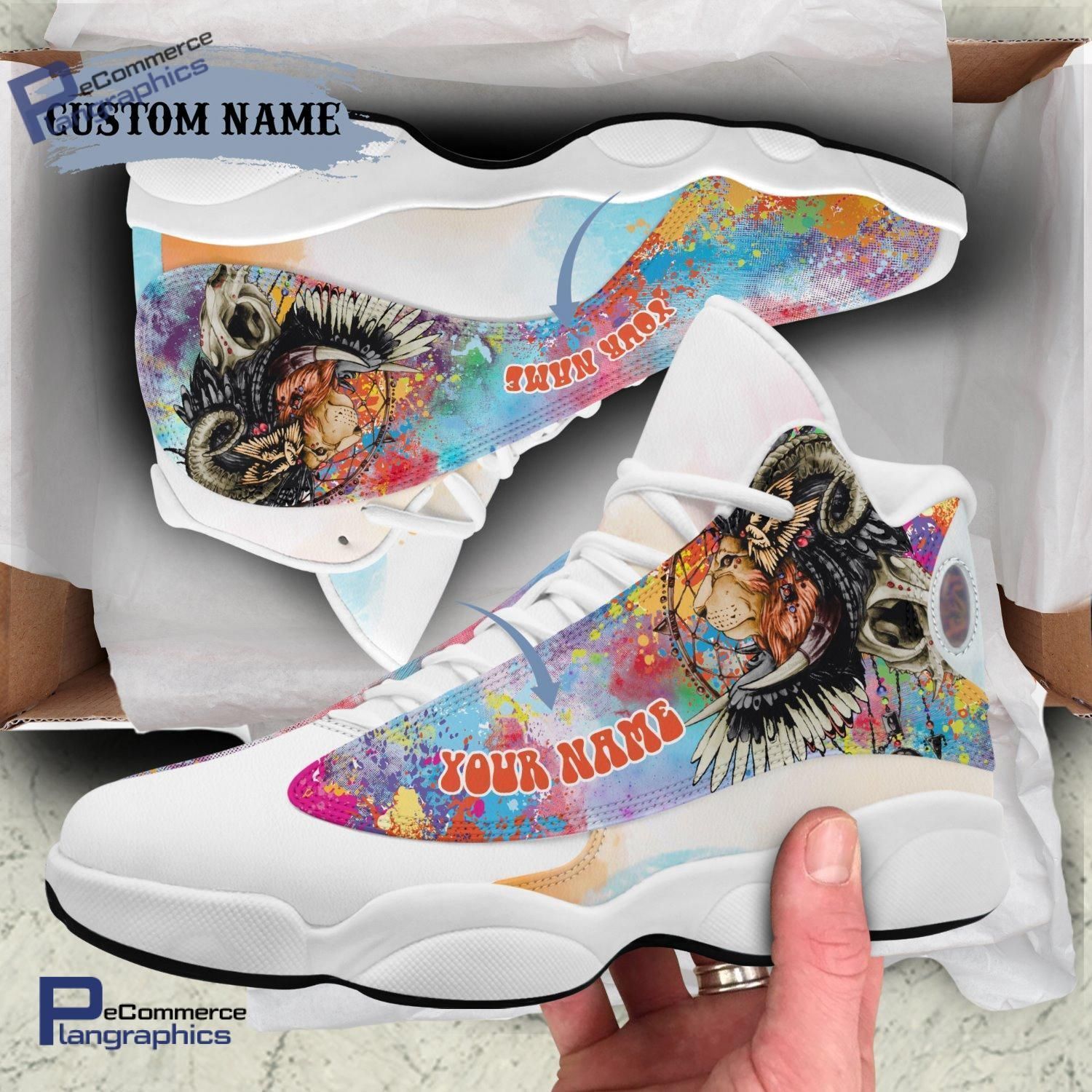 buy personalized dreamcatcher lion air jd13 shoes sneakers aj13 sneaker air jd13 sneakers personalized shoes designjcios