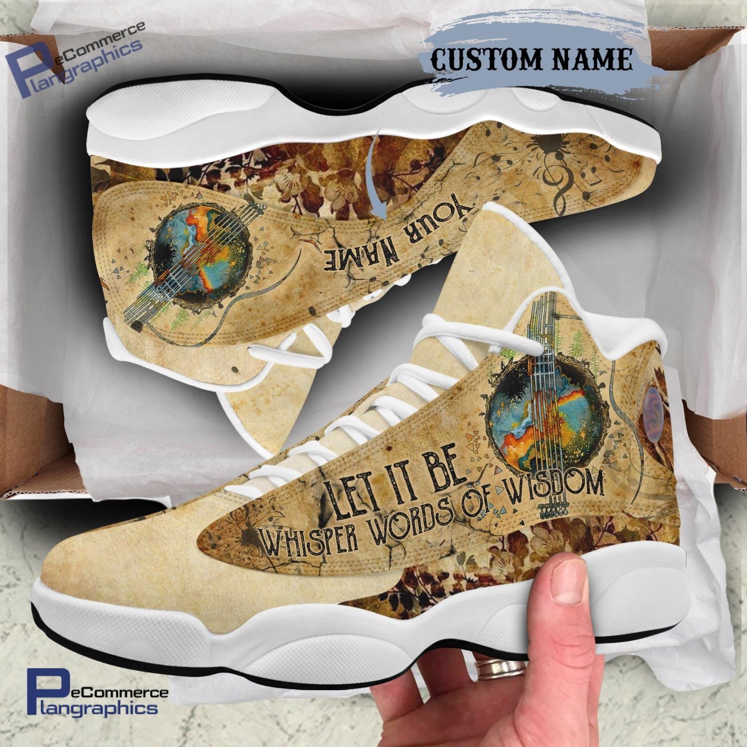 buy personalized let it be whisper words of wisdom air jd13 shoes sneakers aj13 sneaker air jd13 sneakers personalized shoes designlirpj