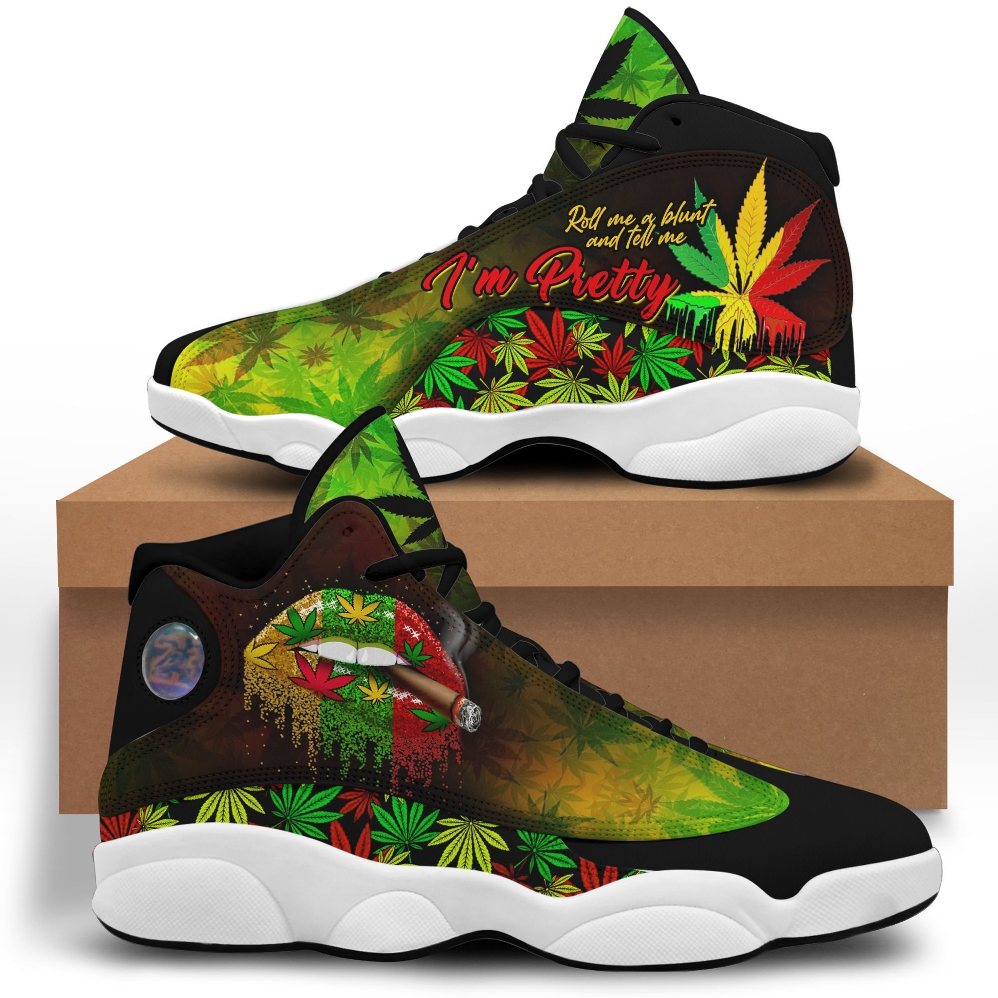 buy personalized shoe 420 weed aj13 24 aj13 sneaker air jd13 sneakers personalized shoes designcbyvj