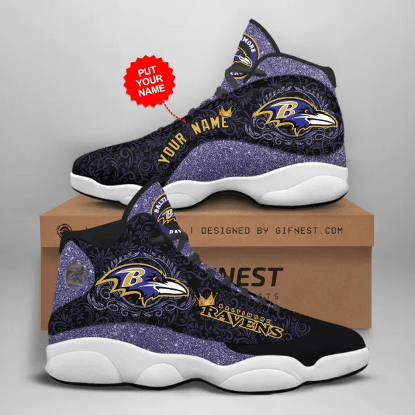 buy personalized shoes baltimore ravens air jd13 customized name newcreation jd13rfbfw