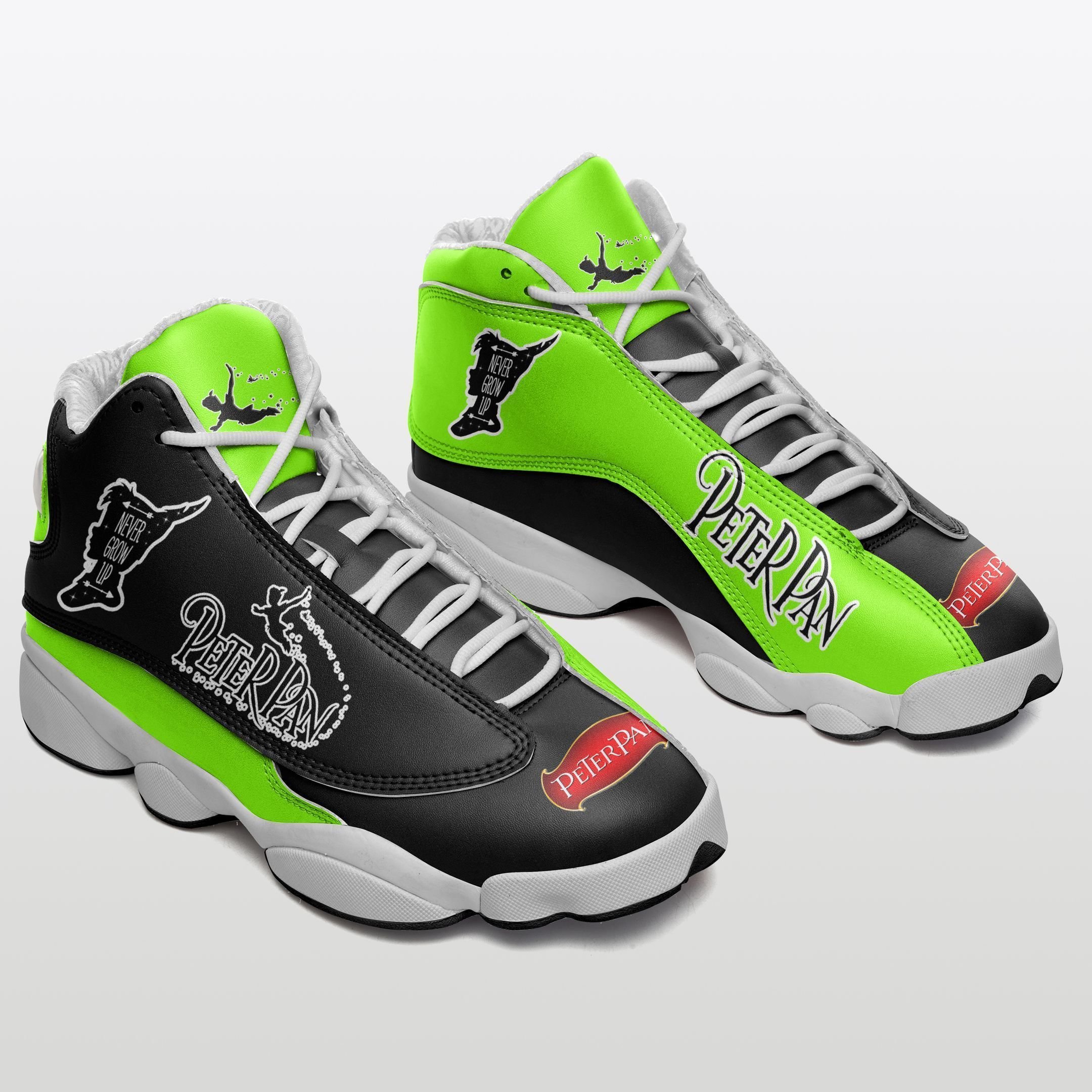 buy peter pan nctnh air jd13 shoes ver1 bright green sneakers aj13 sneaker air jd13 sneakers personalized shoes designrktuv