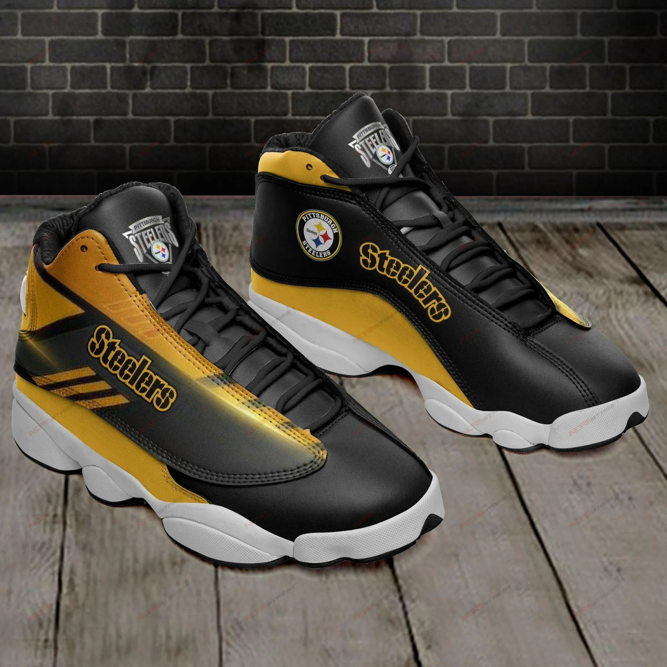 buy pittsburgh steelers aj13 sneakers sport shoes plus sizejjxrn