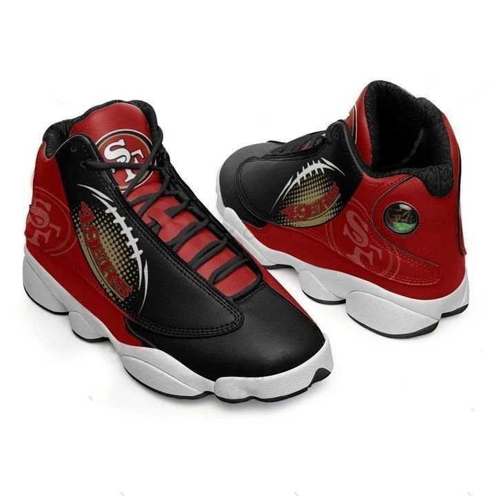 buy san francisco 49ers aj13 shoes sport sneakersocs52