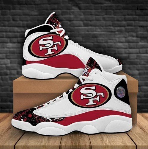 buy san francisco 49ers custom aj13 sneaker custom sports shoes des 57qzva0