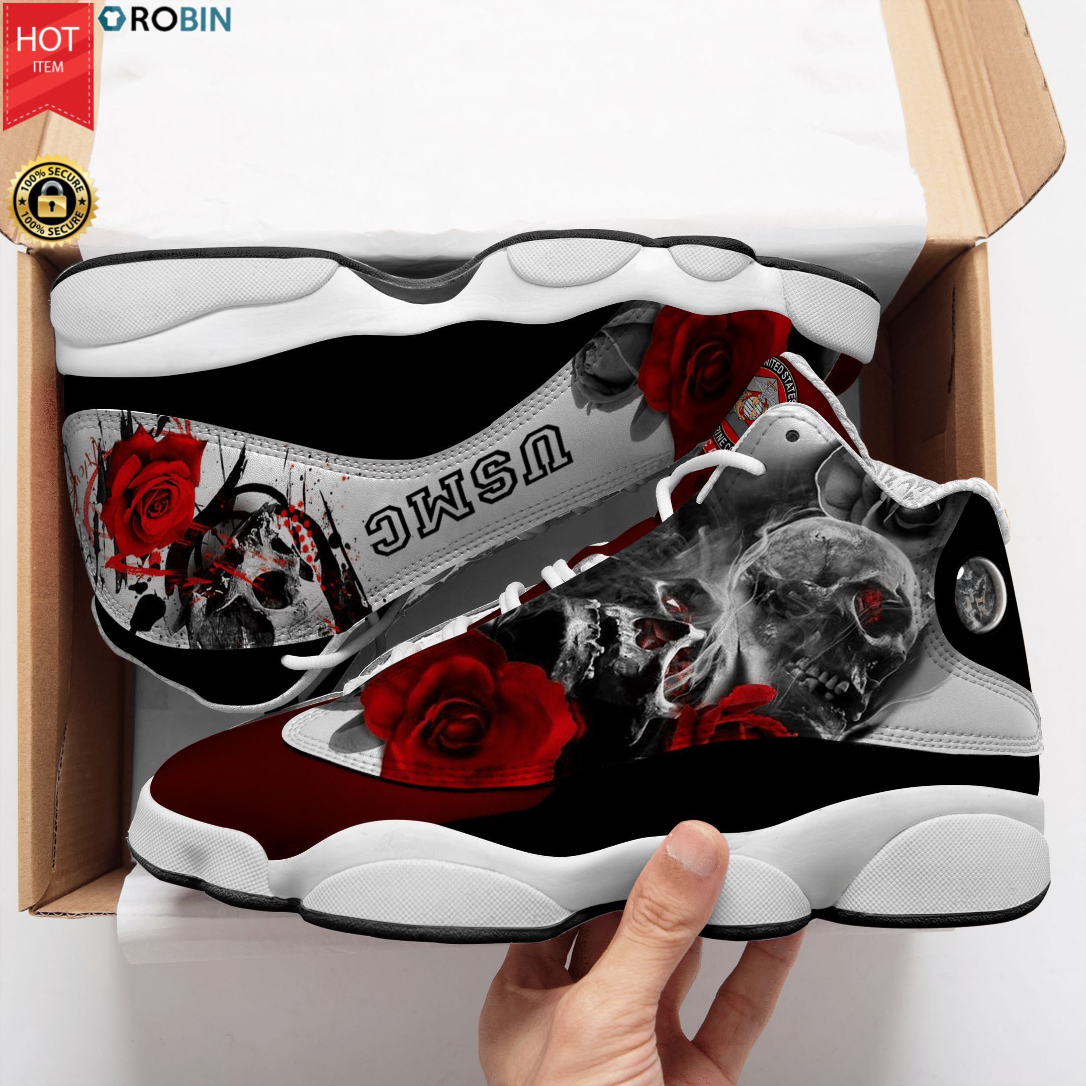 buy usmc veteran rose skull aj13 sneakers air jd13 shoesn1zmq