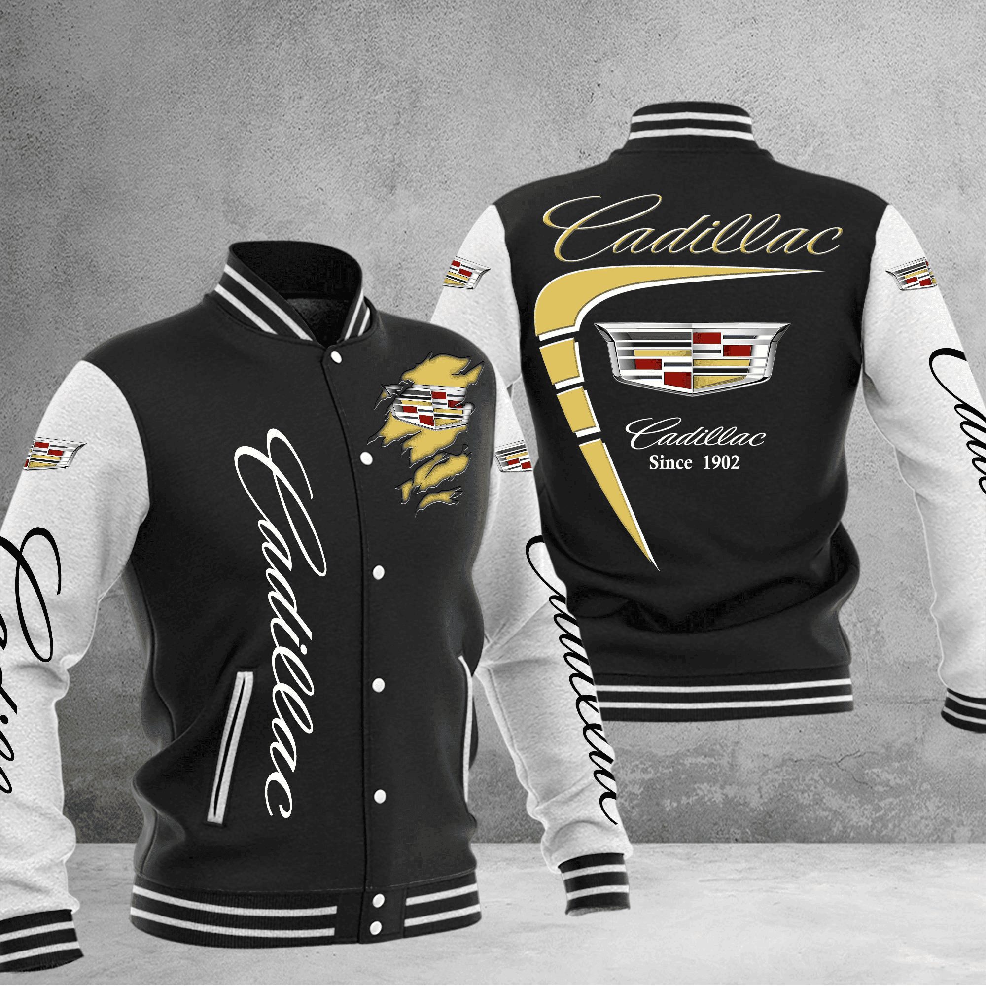 cadillac baseball varsity jacket baseball jacket all over print xqfwg