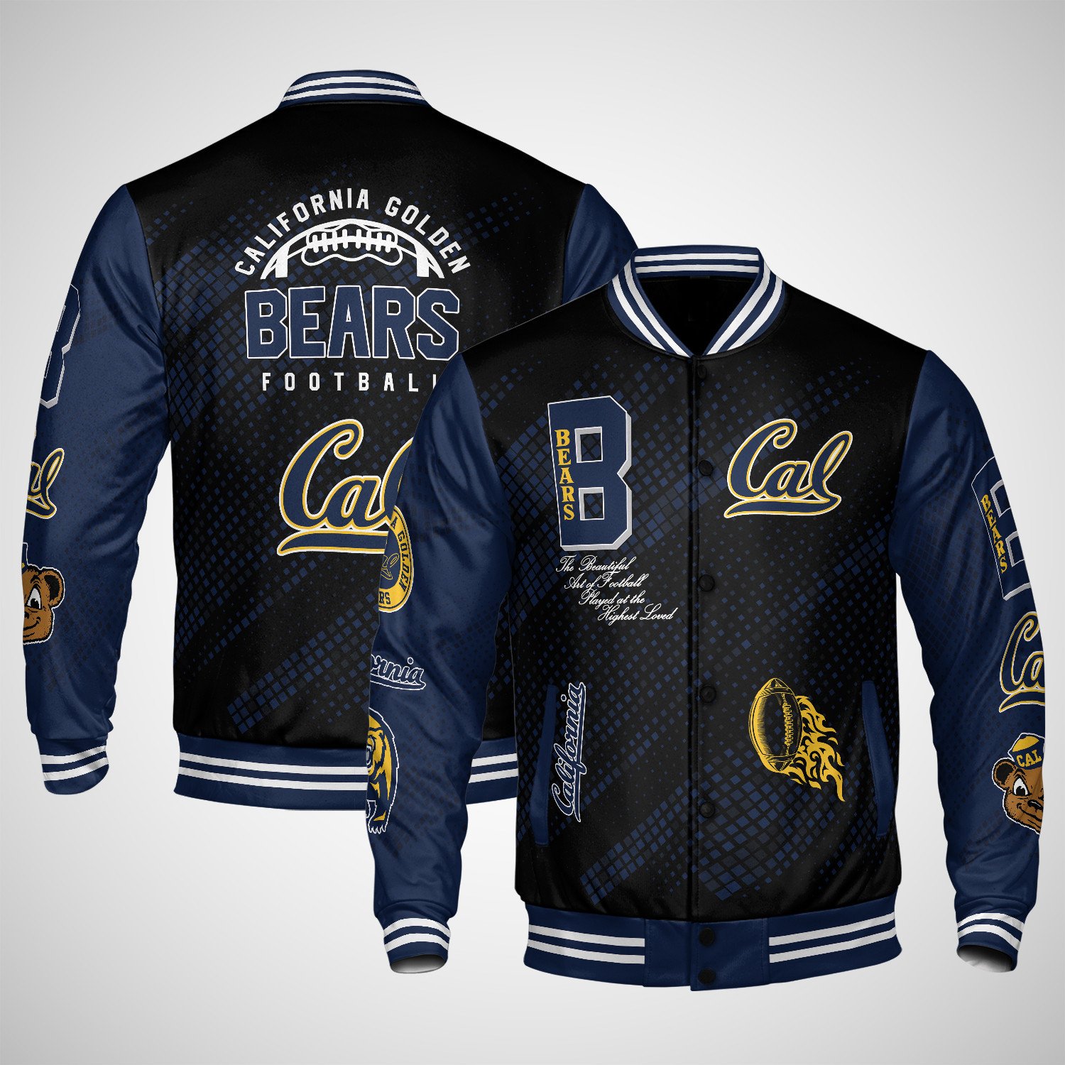 california golden bears varsity jacket baseball jacket all over print wf hp3ru