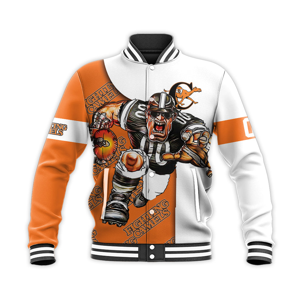 campbell fighting camels baseball jacket button up zipper hooded all over print football go on gift for fans ncaa ikmdk