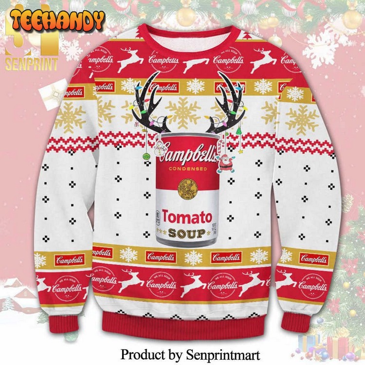 campbells campbell soup company reindeer ugly xmas sweater h0kdv