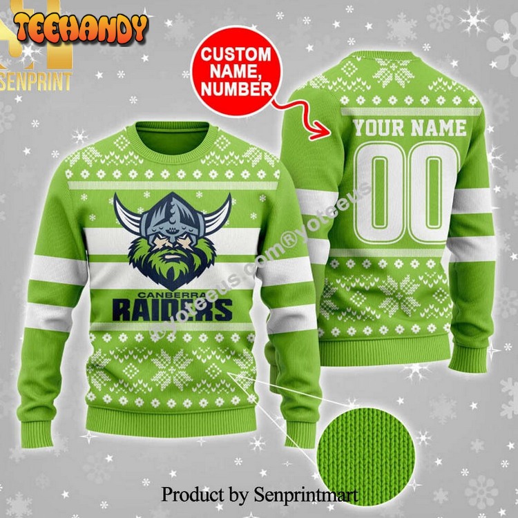 canberra raiders ugly christmas holiday ugly xmas sweater 70pme