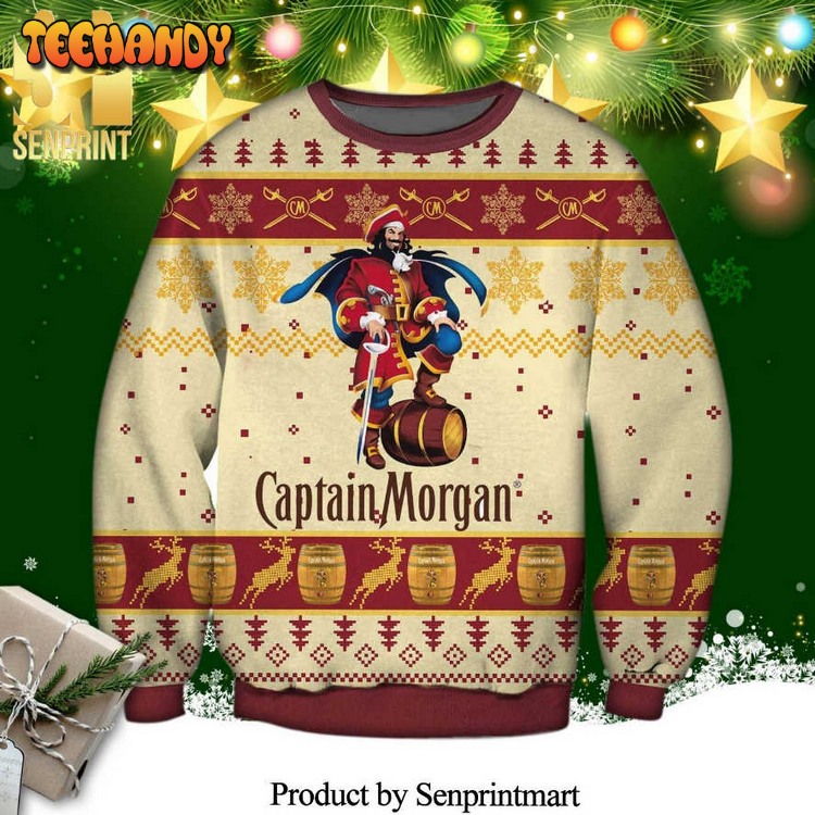 captain morgan alcohol knitted ugly xmas sweater jvcix