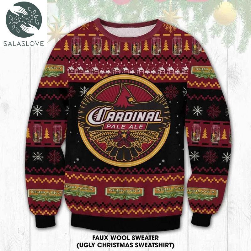 cardinal pale ale beer ugly christmas sweater gift for fan 1 po981j