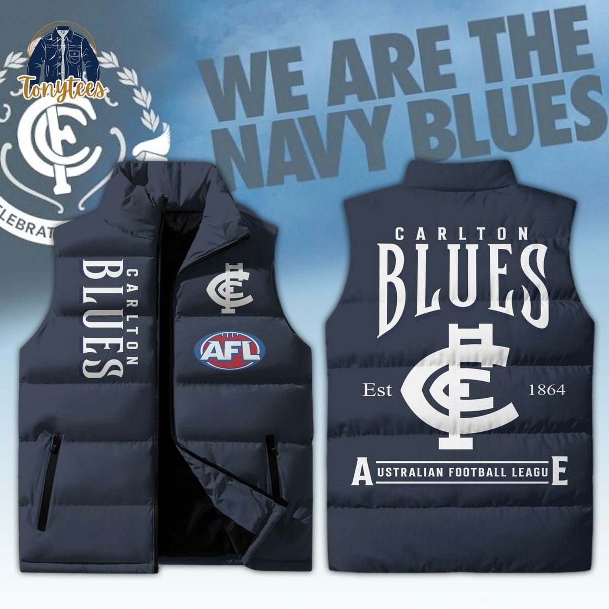 carlton blues afl sleeveless jacket 1 6xtym