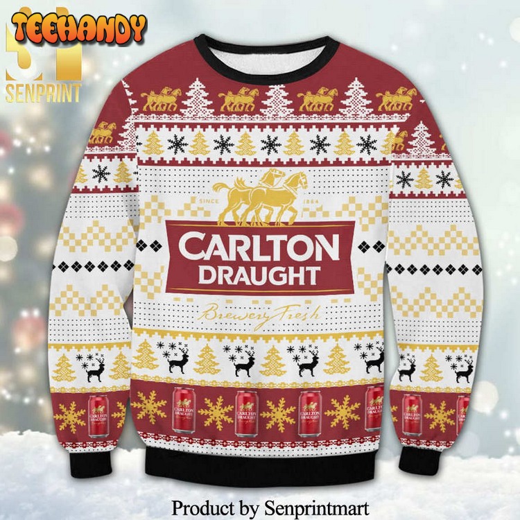 carlton draught beer knitted ugly xmas sweater 4fobq