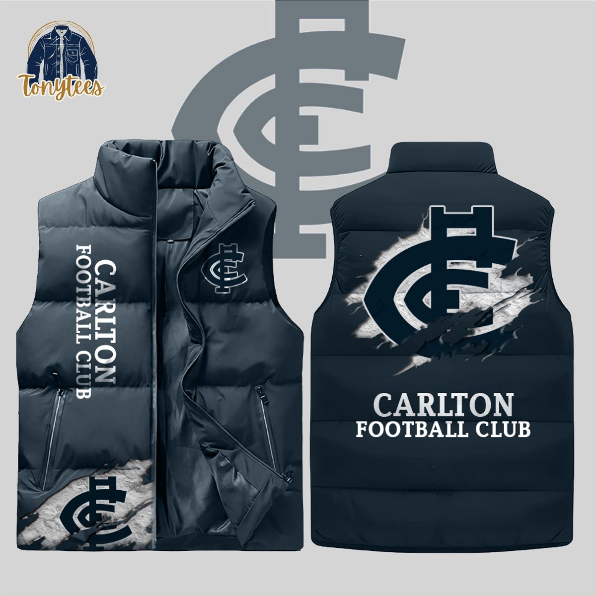 carlton football club afl sleeveless jacket 1 cb2jp