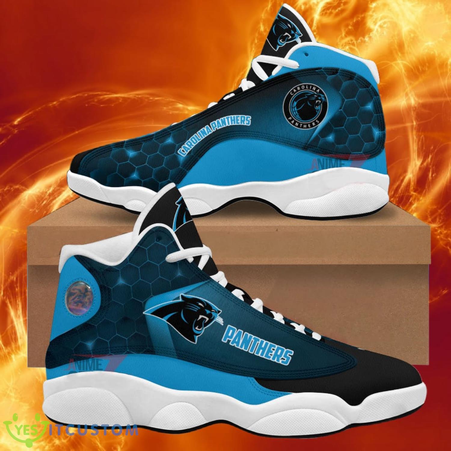 carolina panthers air jordan 13 sneakers nfl custom sport shoes