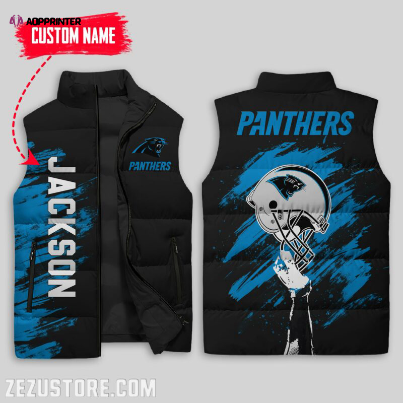 carolina panthers nfl sleeveless puffer jacket custom for fans gifts 6