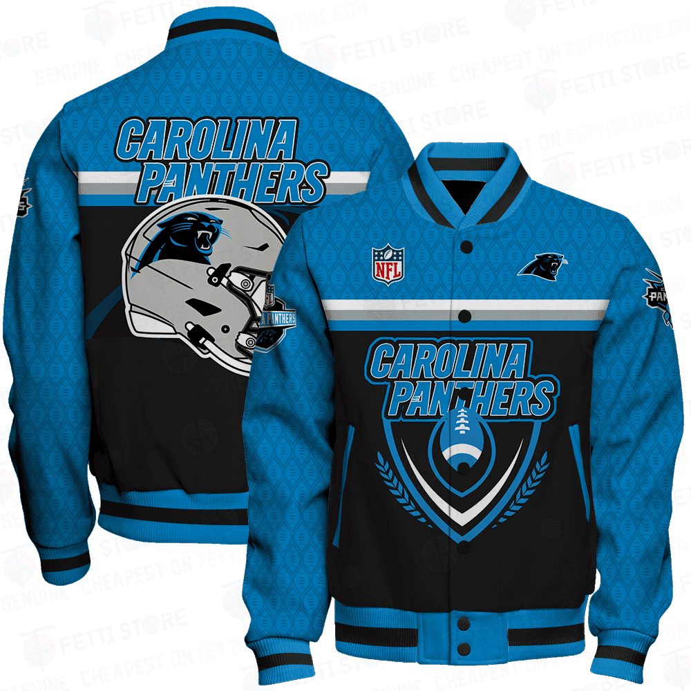 carolina panthers traditional football pattern baseball varsity jacket baseball jacket all over print lsbe3